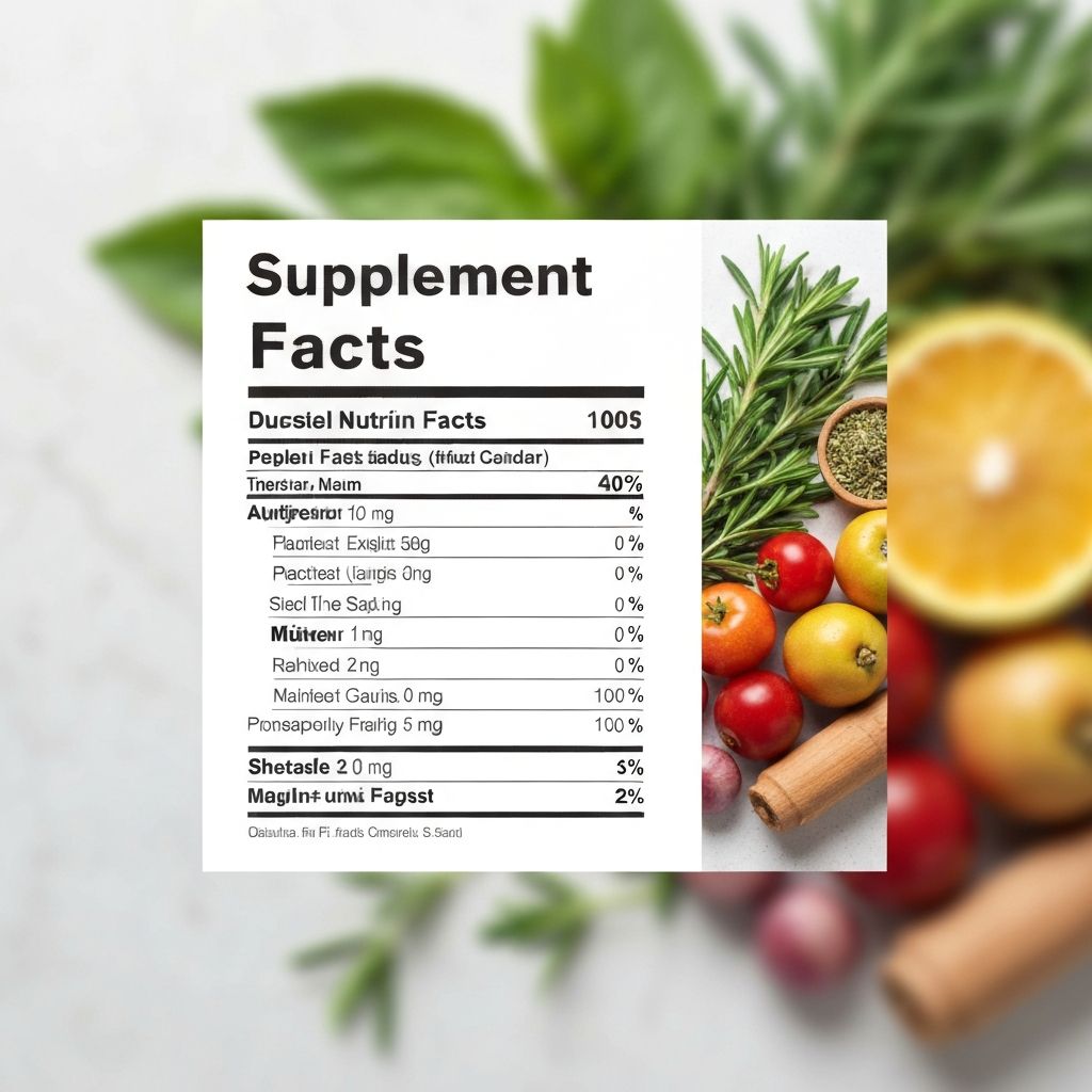 Transparent supplement information